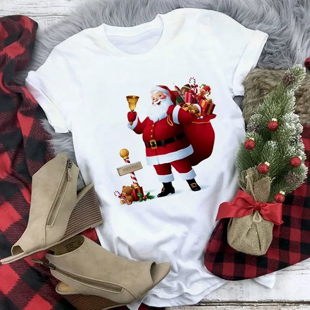 Ladies T-shirt with Christmas motif