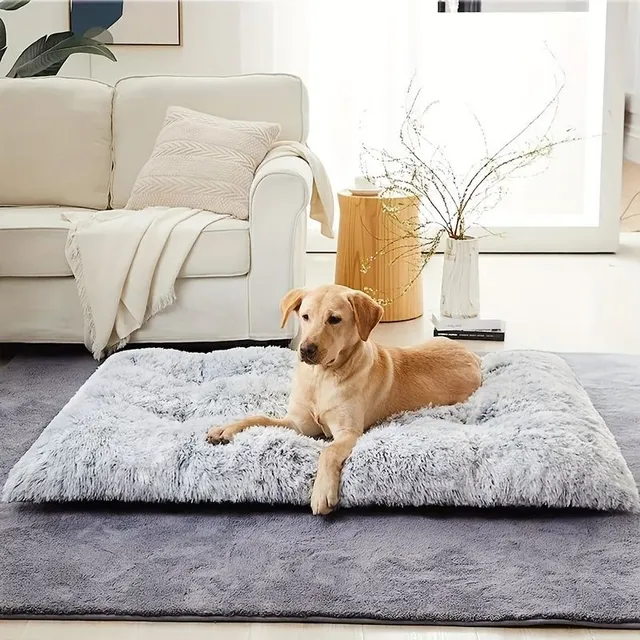 Warm plush dog bed, washable - Large dog mat for sofa, soft mattress for kennel, dog supplies