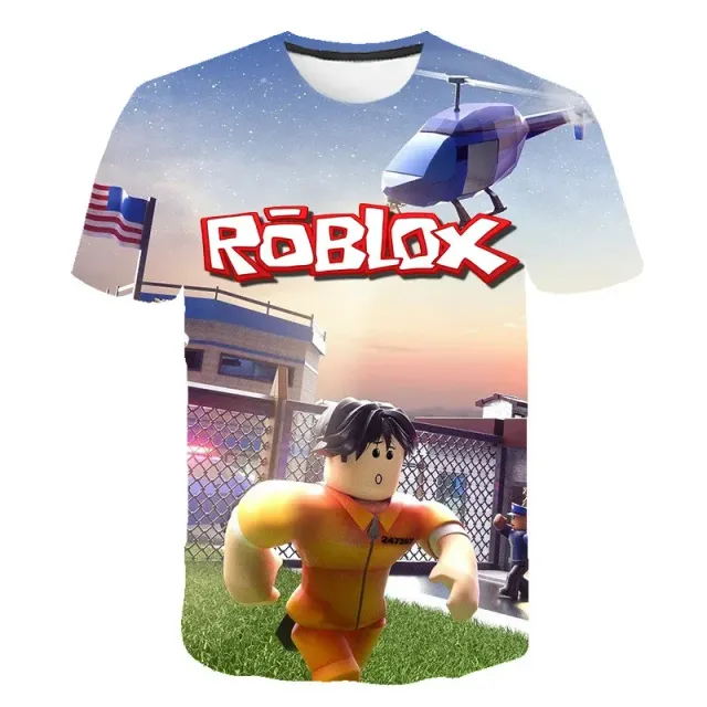 Koszulka unisex z krótkim rękawem dla dzieci i dorosłych z motywami popularnej gry ROBLOX