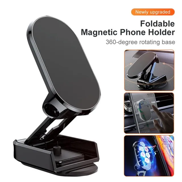 Magnetic adjustable car phone holder