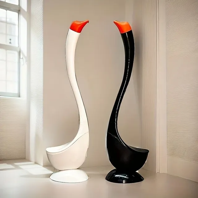 1 piece of swan-shaped toilet brush with long handle - for cleaning toilets and bathrooms