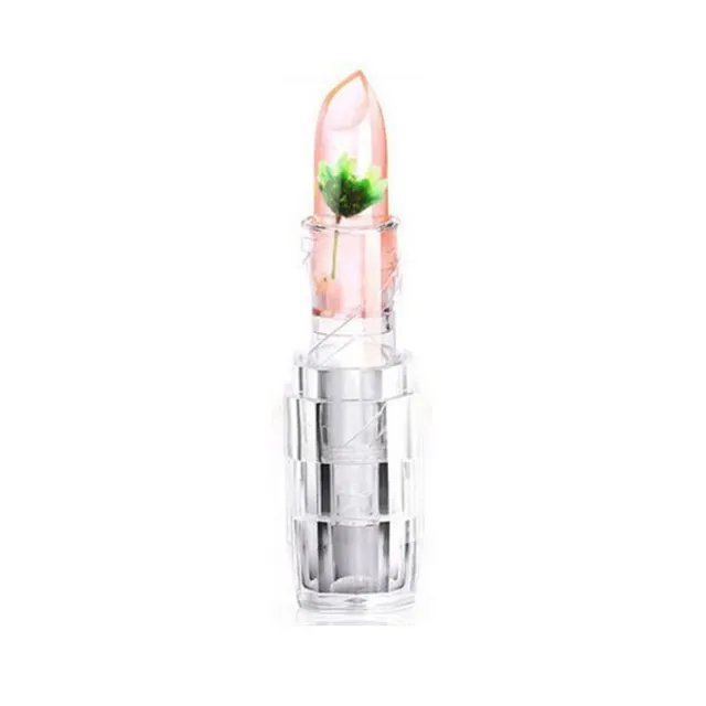 Transparent lipstick with flower