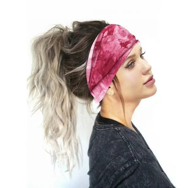 Women's wide fabric multicoloured headband 28