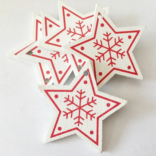 Wooden Christmas Ornaments 10pcs