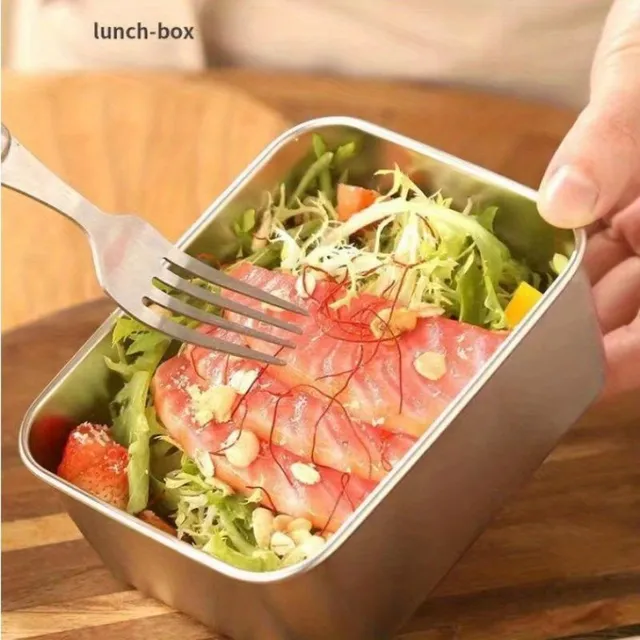 4pc/set Stainless steel square container for food with lid