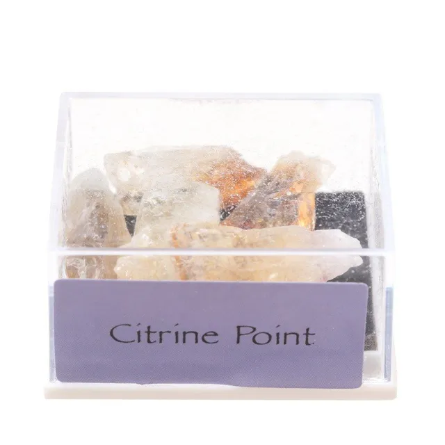 Box with raw minerals