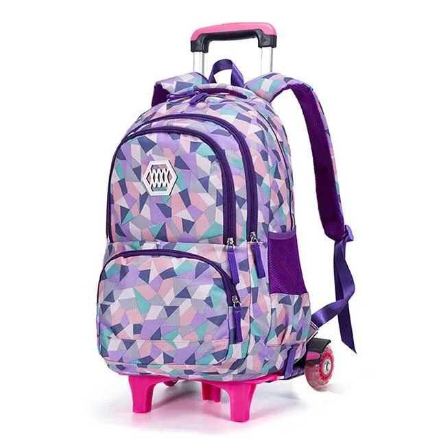 School backpack on wheels