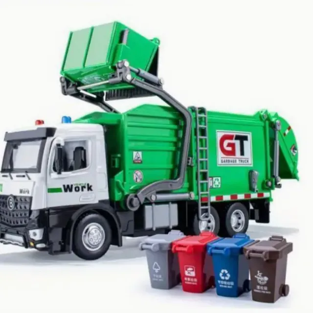 Collector's model of a garbage truck with sound and light function