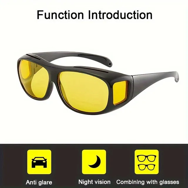 Nightglasses with Windproof Protection - For Driving, Cycling, Anti-reflective, Fashion Sunglasses