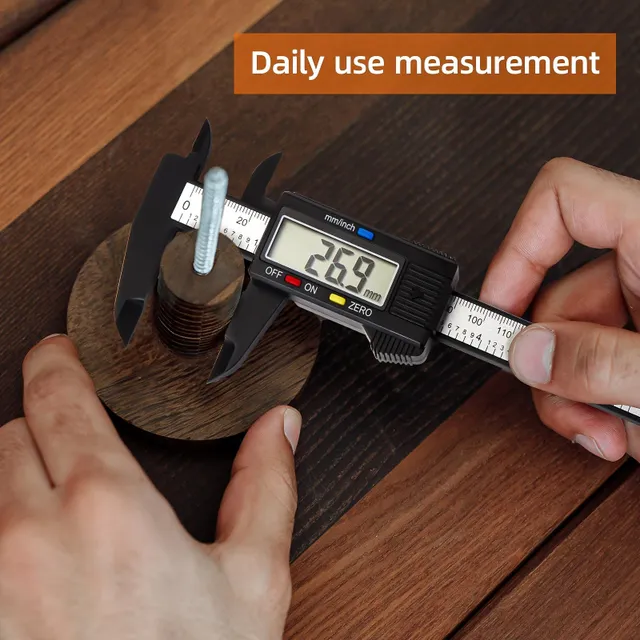 Digital sliding meters with large LCD display and automatic switching off