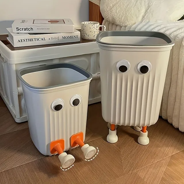 Handy trash basket with feet - cute and practical supplement to every interior