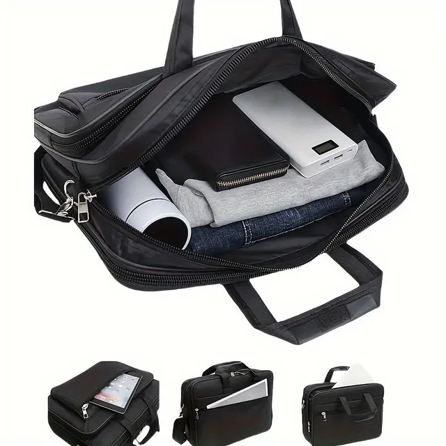 Men's laptop bag, fashionable shoulder bag, durable outdoor bag with extra large capacity, bag for short business trips