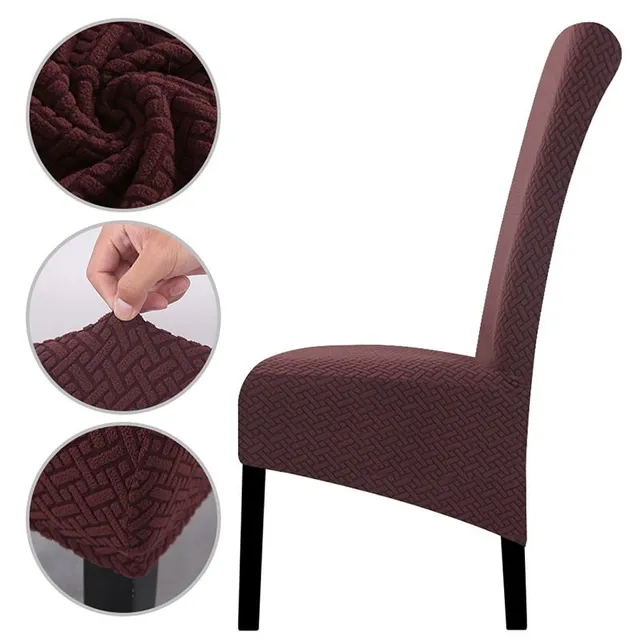 Elastic velvet cover on the chair Viktor