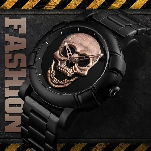 Men's trendy Brandt skull watch