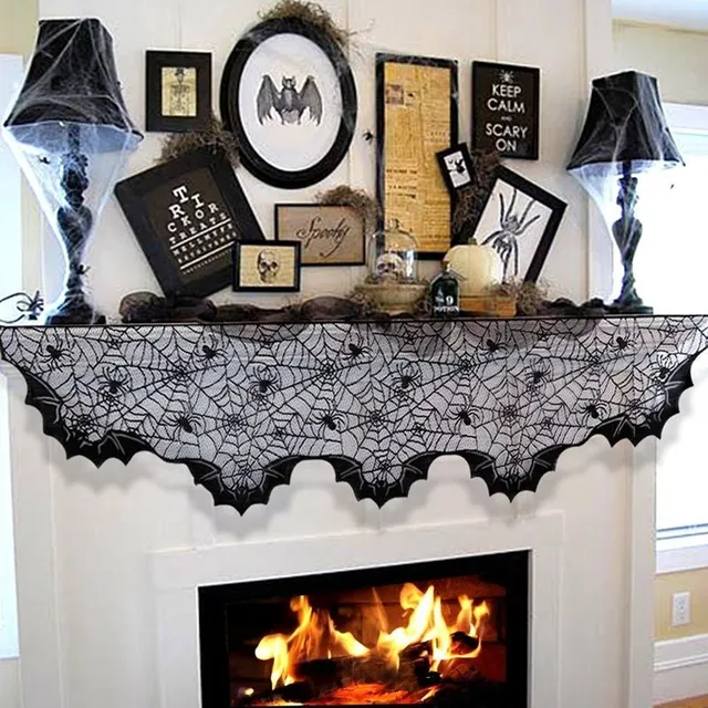 Decorative party black tablecloth for Halloween