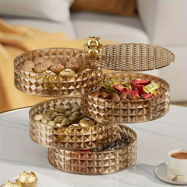 Stylish snack tray with lid - ideal for nuts, dried fruit and sweets