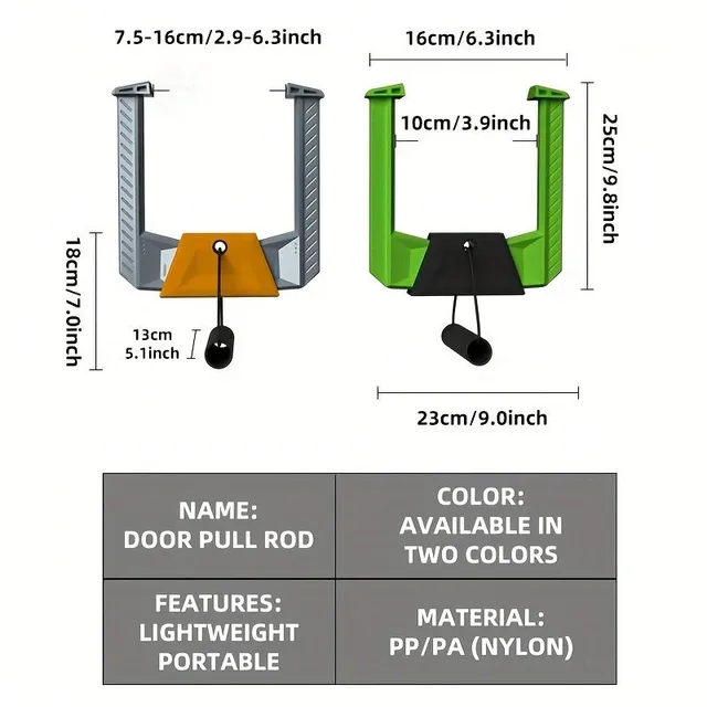 Barre de traction multifonctionnelle pour porte