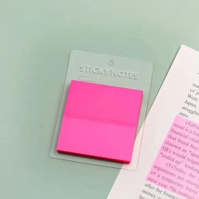 Transparent self-adhesive paper in highlighting colors to improve student notes 50 pcs