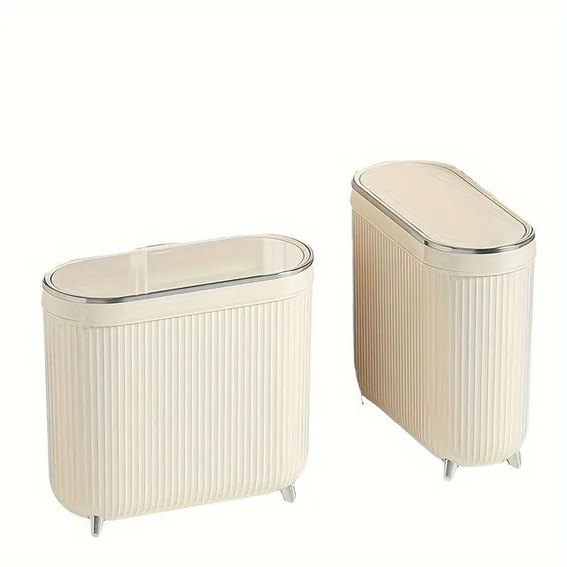 1pc Toilet Bucket On Garbage With Foot, For Household Well Looking Type Lisa With lid With Narrow Shrimp Garbage Basket, Large Capacity Toilet With Narrow Seam Basket On Paper, Kitchen Bathroom Bedroom Office Supplements, Home Decoration