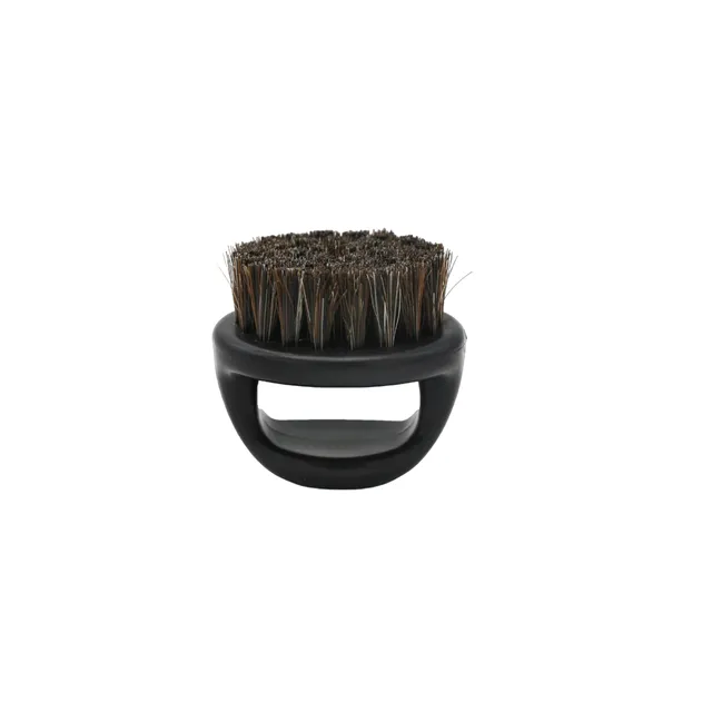 Brosse à barbe en poils de sanglier Brosse à barbe portable 6 x 5,3 cm