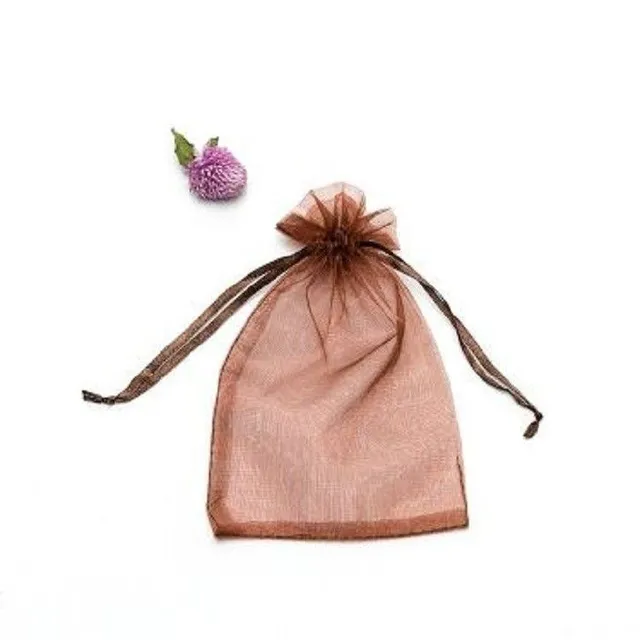 Bags from organza 100 pcs kavova xxl