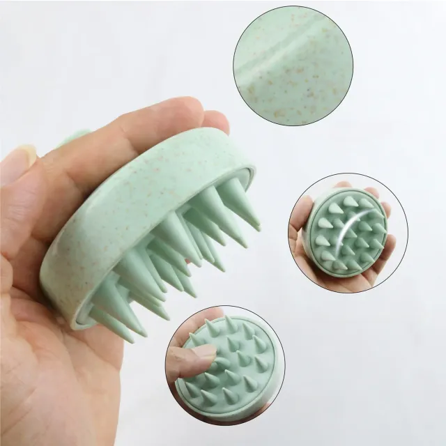 Special sicon massage brush for application of oil into the hair skin and for their faster growth