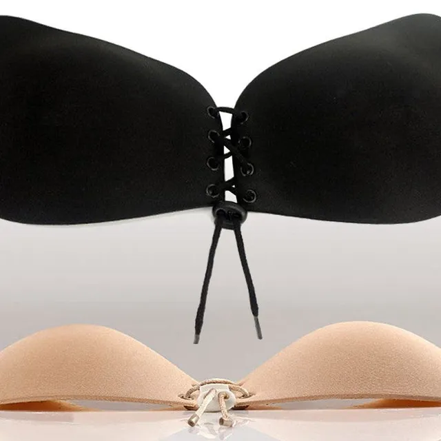 Self-standing push up bra with download