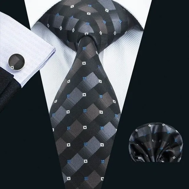 Stylish Men's Set © Tie, Kapeník, Cuff linkek