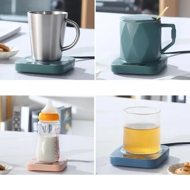 Stylish cup heater with coffee/tea