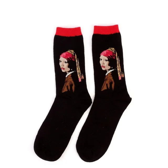 Funny socks with artwork print