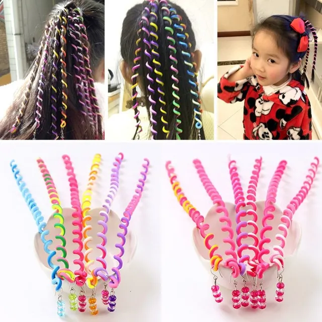 Colored hair styling hair extensions for children