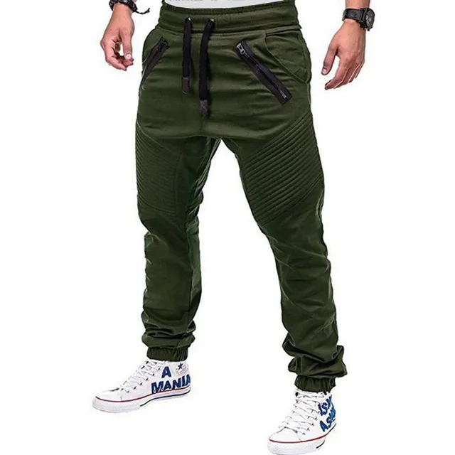 Men's trendy jogger pants with ties