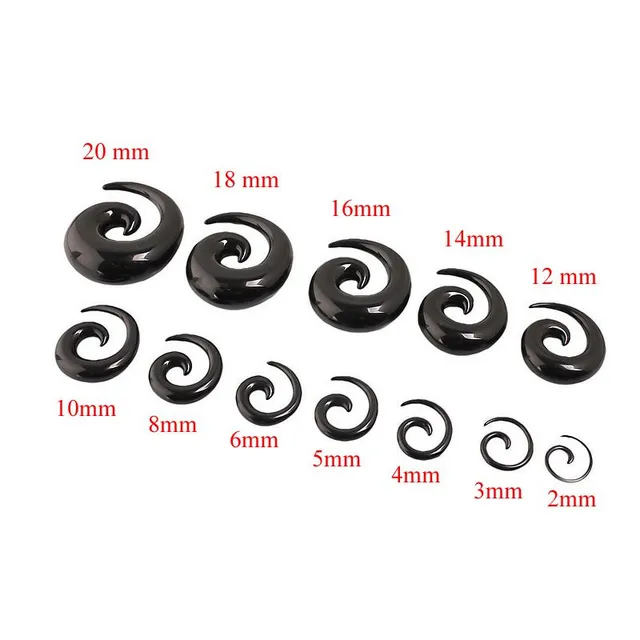 Black acrylic spiral extender