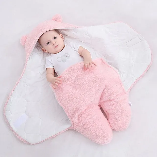 Sleeping bag for baby TEDDY BEAR ruzova 62cm