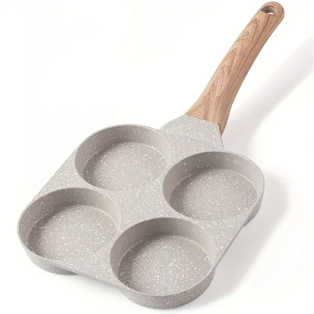 4 egg pan (omelets, pancakes) - non-sticky surface, all types of stoves, without PFOA