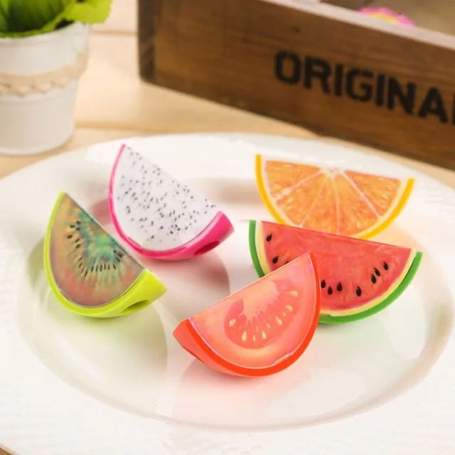 Stylish sharpener in the shape of cut fruit - random variant