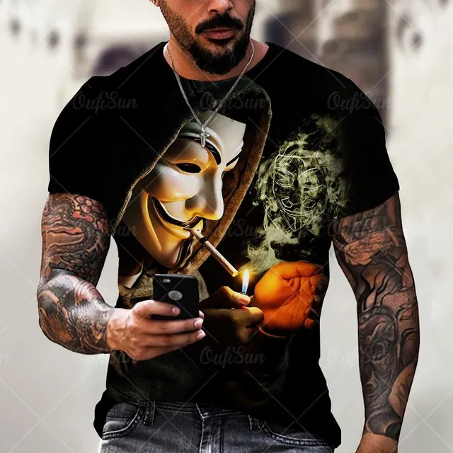 Men's short sleeve T-shirt with print - Joker