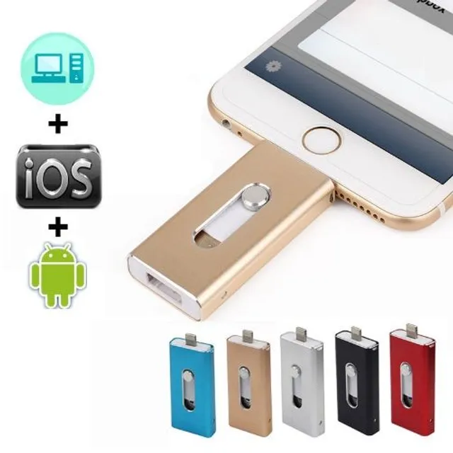 Flash USB disk 2 în 1 pentru iPhone - 8 GB - 64 GB