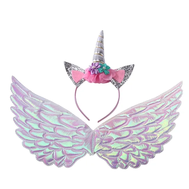 Children's wings of unicorn with headband