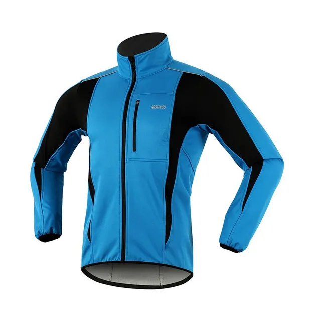 Men's winter cycling jacket - Insulated windbreaker, waterproof softshell bike jacket