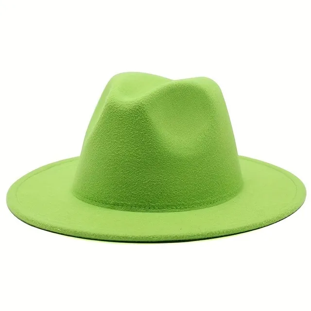 Cappello Fedora unisex in colori bonbon - Cappello classico a tesa larga, in feltro in stile jazz - Trilby