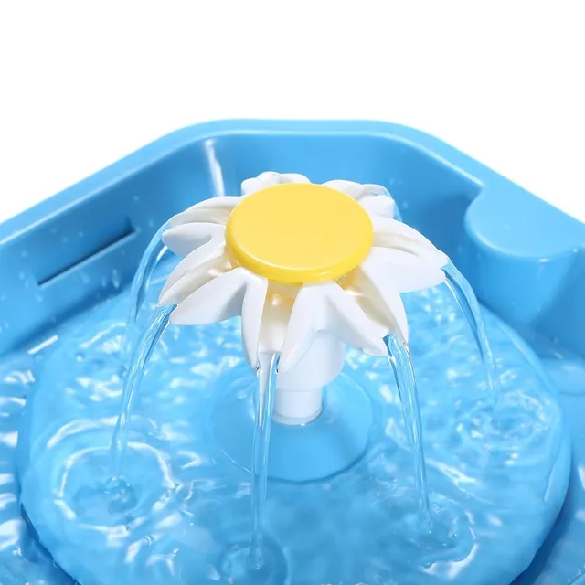 Automatic Cat Fountain with Flowers