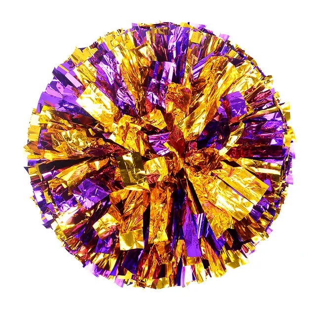 Metallic flowers for cheerleaders