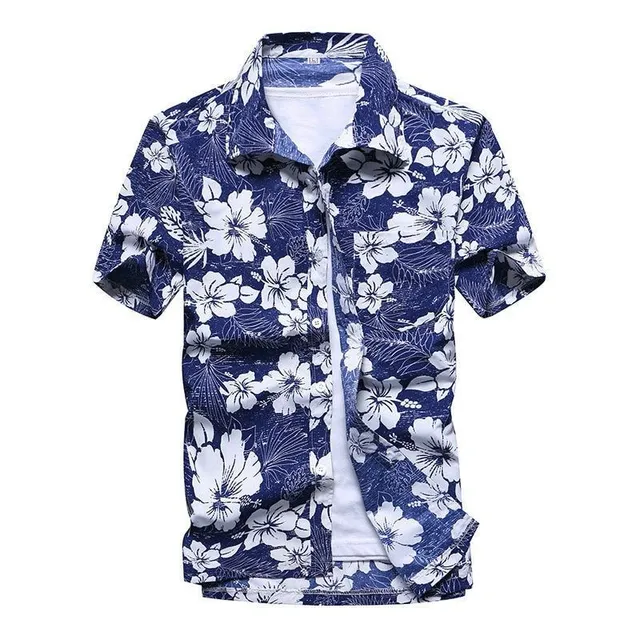 Pánska havajská košeľa s krátkym rukávom