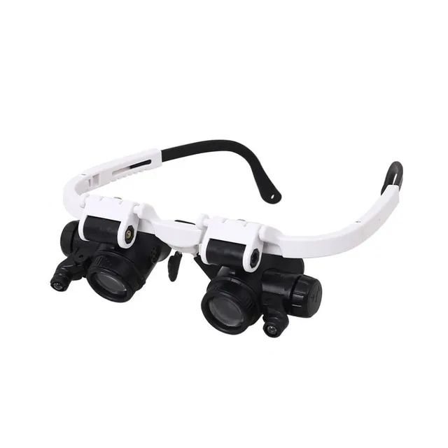 Magnifying glasses with microscopic magnifying glass and LED light