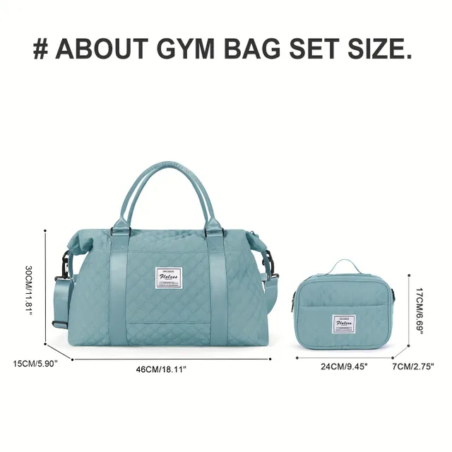 Spacious travel sports bag © Great for gym, weekends and nights © With removable strap