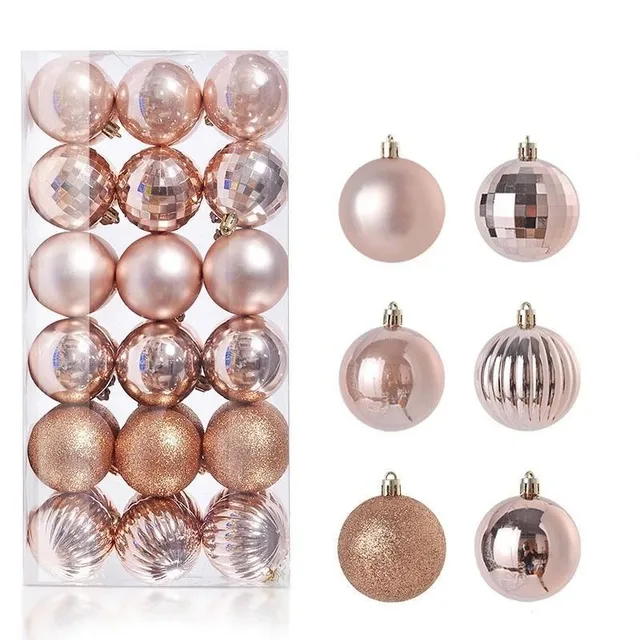 Trendy Christmas tree balls in different colours Bianca