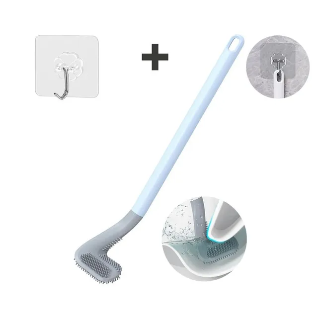 Wall-mounted cleaning brush for toilets