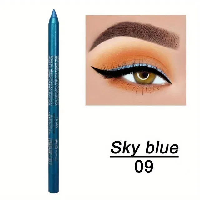 Waterproof pencil for coloured liners, shadows and lips - smudge-free