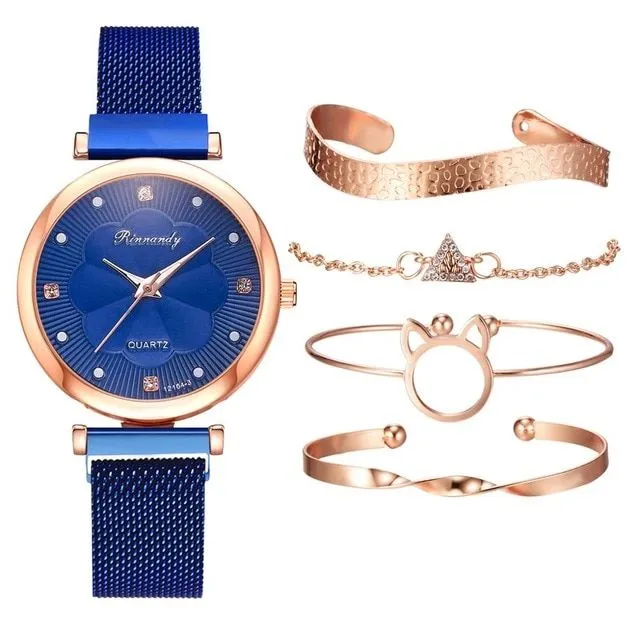 Luxury set of ladies watches and bracelets WIENA